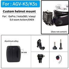 AGV K5 맞춤형 CNC 알루미늄 헬멧 턱 마운트 고프로 맥스 hero10 Insta360one X2 DJI 오토바이 액세서리, 05 for AGV K5 K5s