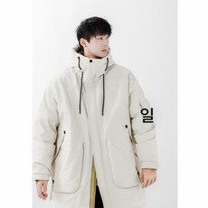 스타일리쉬한배색 도톰코트 겨울후드패딩남모도BK3655-P213