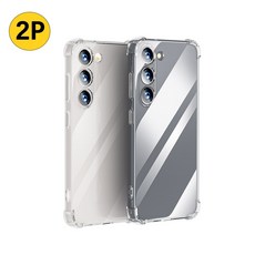 Essager 삼성 갤럭시 실리콘TPU 재질 방탄 투명 핸드폰 케이스 2개입