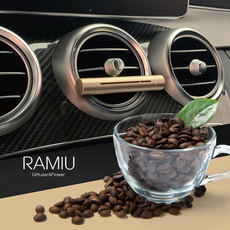 1+1 라미유 커피 향 차량용 송풍구 방향제 카페향기, 헤이즐넛, 골드