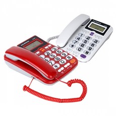 대명전자통신 유선전화기 DM-980발신자표시레드화이트, 화이트