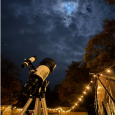 고배율 천체 망원경 허블 별자리 관측 우주 별 토성 단망경 달 목성, 흰색