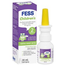 호주 Fess 어린이용 나잘 코막힘 스프레이 Children's Nasal Spray 20ml 무방부제 무염수 2세 이상, 3개