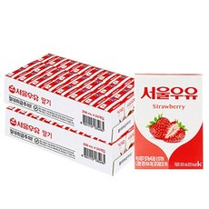 서울우유 멸균우유 딸기 200mlx48개, 200ml, 48개