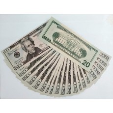 리프리 카피 머니 영화 머니 20달러 프로프 머니 현실적 양면 화폐 100달러 지폐 풀 프린트 가짜 지폐:, 단일옵션