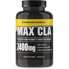 Primaforce 프리마포스 Max CLA 공액리놀레산 2400mg Aids Fat Loss & Improves Oxidation 180정, 1개