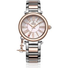 Vivienne Westwood 진주 로즈 아날로그 디스플레이 스위스 쿼츠 실버 시계의 비비안 웨스트 우드 여성 VV