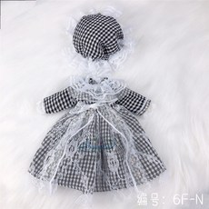 1/6 인형 옷 정장 28cm 아기 인형의 액세서리 레이스 드레스 봉제 토끼 for12inch 인형 모자, (100018786)6F-N