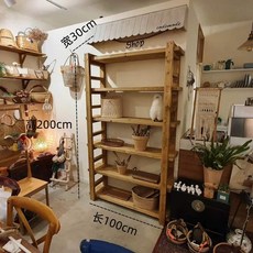 고재선반 클래식 오래된 진열대 조립식 책장 티크 원목, 길이 100cm 폭 30cm 높이 200cm, 길이 100cm 너비 30cm 높이 200cm