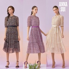 [안나수이] ANNA SUI 로맨틱 파라다이스 쉬폰 원피스+이너슬립 2종 - 안나수이블라우스