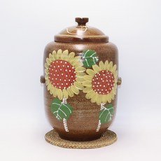 쌀독 해바라기 10KG 항아리쌀통 쌀보관통, 재해바라기 10KG 쌀항아리, 1개