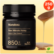 "Manukora UMF 20+/MGO 850+ 마누코라 뉴질랜드 마누카꿀 250g ", 1개