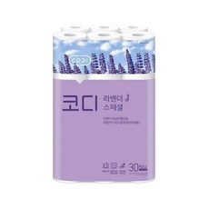 코디 라벤더 스페셜 3겹 롤화장지 30m, 30롤, 1팩