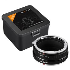 KnF EOS-NIK Z 렌즈변환 어댑터 캐논 EF 렌즈 > 니콘 Z 바디 __내부무반사코팅 Canon EF Lens to Nikon Z adapter, 1개