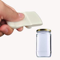 통조림 병따개 도구 넓고 일반적인 입구 뚜껑용. 실버, 화이트, 1개