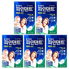 신신제약 파인덴트 5분 퀵 틀니세정제 54정, 5개