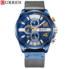 CURREN 2021New 남성용 시계 브랜드 스포츠 쿼츠 남성 크로노 그래프 방수 손목 가죽 날짜 reloj hombre