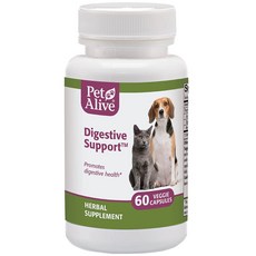 PetAlive Digestive Support - All Natural Herbal Supplement for Cat and Dog Digestive Tract Health -