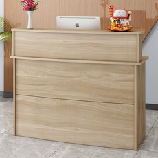 테이블 바테이블 프론트 카페 식당 책상 미용실 안내데스크, 100x42x102cm, 웜화이트라이트호두-컬렉션+구입사은품명, 1개