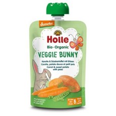 Holle 홀레 VEGGIE BUNNY 과일 퓨레 100g 10개 야채 고구마 당근