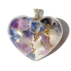 오루고나이토 펜던트 하트 소다 라이트 2.5x3.0x1.2cm