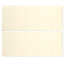 Sorianna 10T 粉彩兒童拼圖墊, 象牙白, 20個