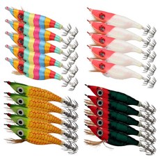 ScStar 왕눈이 에기 20개세트 색동 고추장 옥수수 수박 노랑땡땡이 쭈꾸미 갑오징어 문어 채비