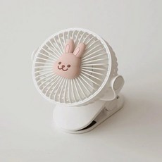 유모차선풍기 클립형 충전식 3단속도조절 각도조절 토끼/곰돌이, 토끼, 1개