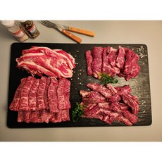 육향 프리미엄 소고기 모듬1kg 부채살 갈비살 살치살 우삼겹 소분포장, 4개
