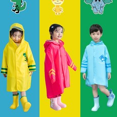 Q1022719 아기 유치원생 동물농장 레인코트 요정후드 투명창 시야확보 빗길 등원룩 사은품증정