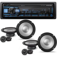 Alpine 알파인 UTE-73BT Mech-Less 디지털 블루투스 미디어 수신기 2쌍 S2-S80C 타입 S8인치 스피커