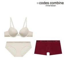 코데즈컴바인이너웨어 크림+다크레드 커플세트 CDWBR961CRM+CDWBP961CRM+CDMDR961DRD169134