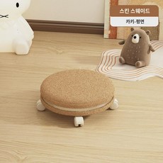 걸상 의자 회전 교환 보행기 도르래 가정용 네일 낮은 미봉제, 평면 카키-퓨어 휠, 1개
