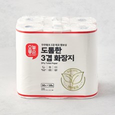 오늘좋은 도톰한 3겹 화장지 30m*18롤, 1개, 18개입, 30m