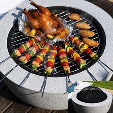 템팜 안전한 불멍 캠핑 스톤 화로대 화롯대 (60CM) 캠핑화로 불멍화로대 바베큐그릴