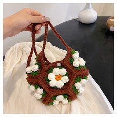 타니티니 뜨개가방 화려한 니트 플라워 크로스백