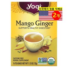 Yogi Tea 망고 진저 무카페인 16개입 32g 1개, 2개