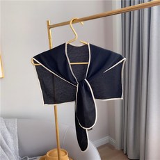 봄 여름 계절 니트 에어컨 방 매치 어깨 쇼트 민소매나시 목 보호 보온 자 여성 페이크 사무실 꼬임 가선 숄