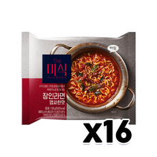 더미식 장인라면 맵싸한맛 봉지라면 135g x 16개