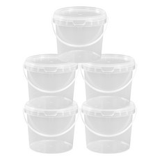 헤이까야 원형 손잡이 바스켓 쿠키통 선물 답례품 포장용기, 2500ml, 5개