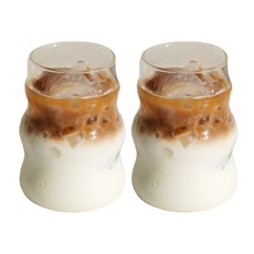 내열 카페 유리컵 아이스컵 홈카페 2개