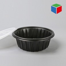 PP냉면용기 FP-195소 검정 세트 200개 합세트, 1개, 200개입