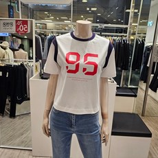 온앤온 NJW4ME436 배색 크롭 티셔츠(3371444) 백화점