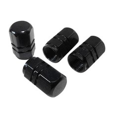 4pcs 스타일리시 헥사곤 알루미늄 타이어 밸브 캡스 휠 액센트 자동차 모터사이클용, Black