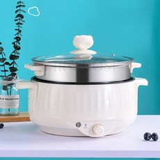 kirahosi 고급 맥반석 궁중팬 후라이팬 인덕션 가스렌지용 226호+덧신증정 CDvvaq85, 화이트 28CM + 찜통