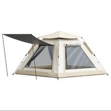 초대형 야외 햇빛가리개 텐트 투인원 캠핑 자외선차단 전자동 퀵오픈 텐트 접이식 휴대용 텐트, 텐트(천막불포함), 3-4명(210X210X145)