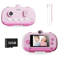REAL ORGULLO Kids 디지털 카메라 완구 고해상도 2.4-inch IPS 다채로운 스크린 캠코더 1080P 비디오 40M, One Color_One Size, One Color_One Size, 상세 설명 참조0