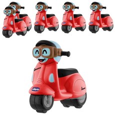 Chicco 迷你偉士牌迴力摩托車, 紅色, 6個