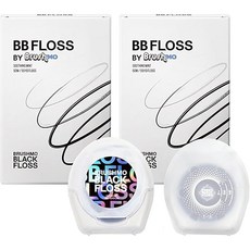 BRUSHMO 브라시모 BB 치실 블랙 50m 약 100일분 구강관리 치간 Floss 미국 치과 의사 권장 2개들이, 2개