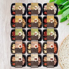 마켓큐브 하이미소 식단조절 수제도시락메뉴 냉동도시락 5종 15팩, 250g